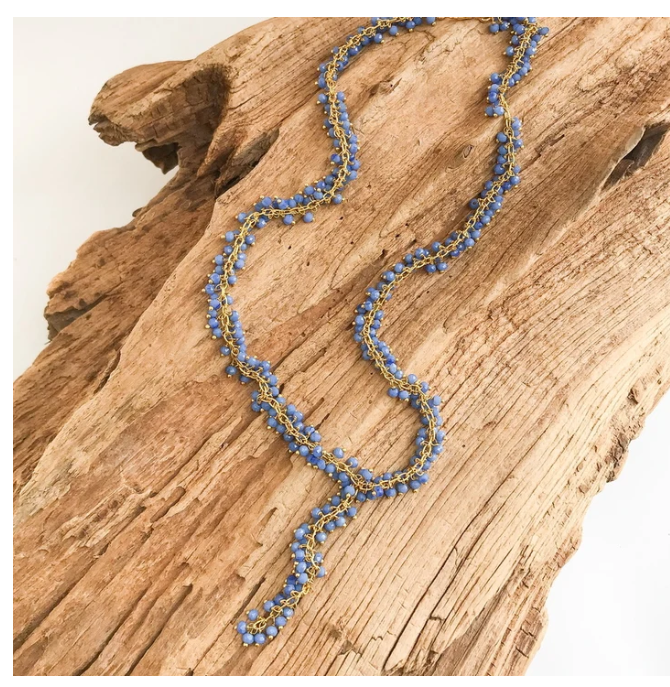 Virtue Small Cluster Rosary Drop Necklace - Carolina