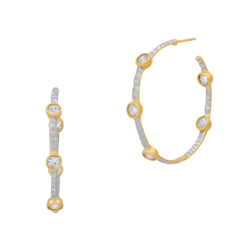 Freida Rothman Starry Night Hoop Earrings - Gold & Silver