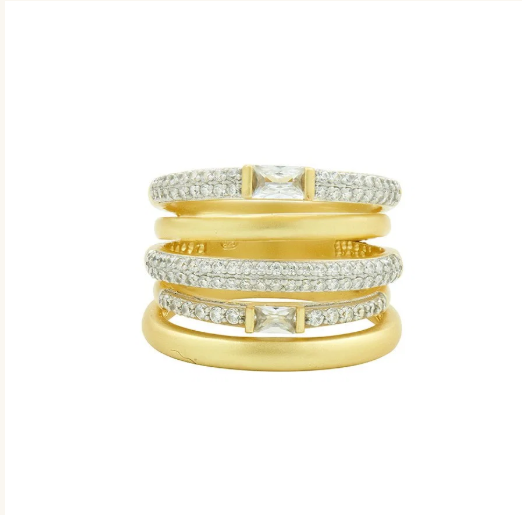 Freida Rothman Pavé Caged Ring - Gold