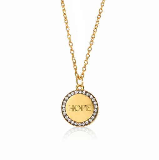 Freida Rothman The HOPE Pendant Necklace - Gold & Black