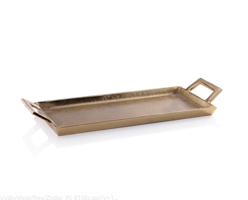 La Réserve Aluminum Tray, Dark Gold Medium - 18" x 7"