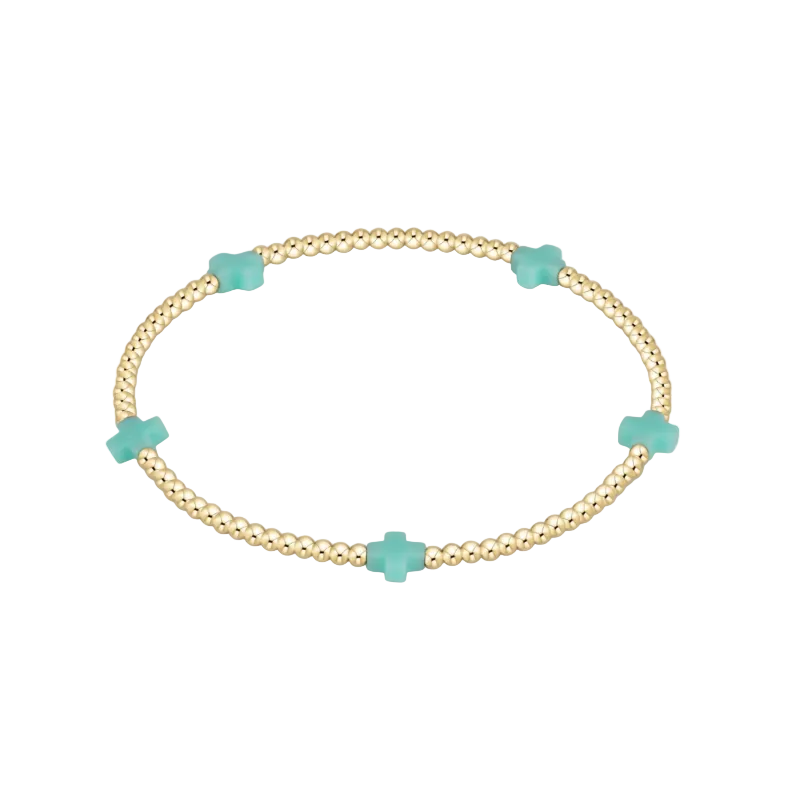egirl Signature Cross Small 2mm Gold Bracelet