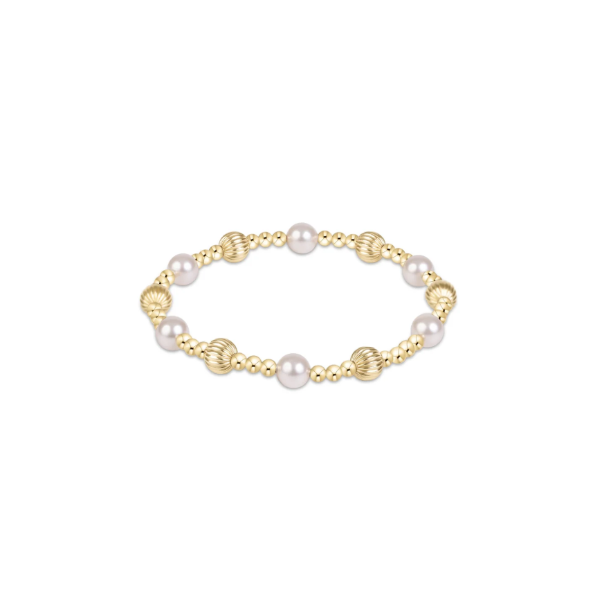 Enewton Dignity Sincerity Gold 6mm Bracelet - Pearl