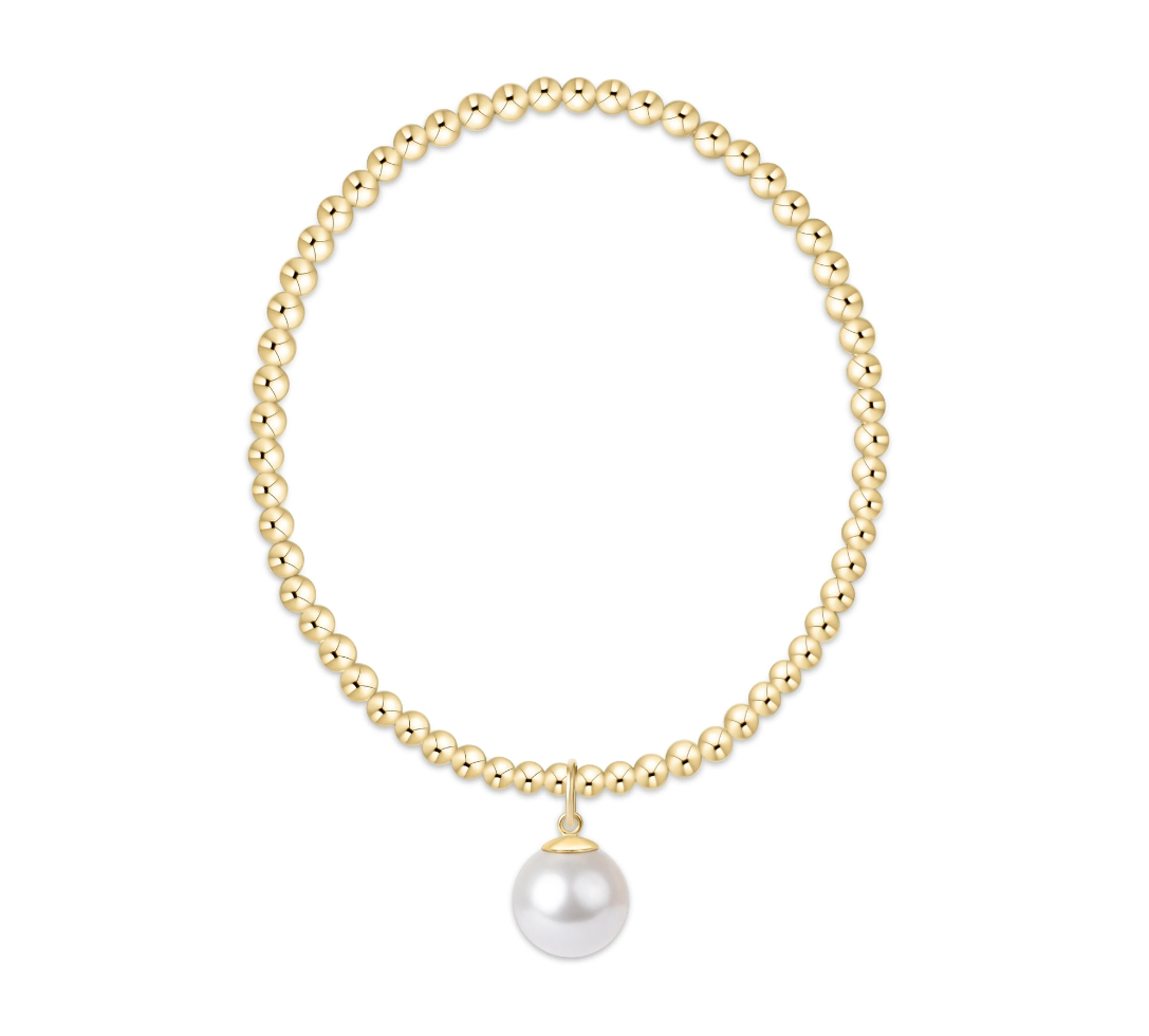 ENewton Classic Gold 3mm Bracelet - Classic Pearl 10mm Charm