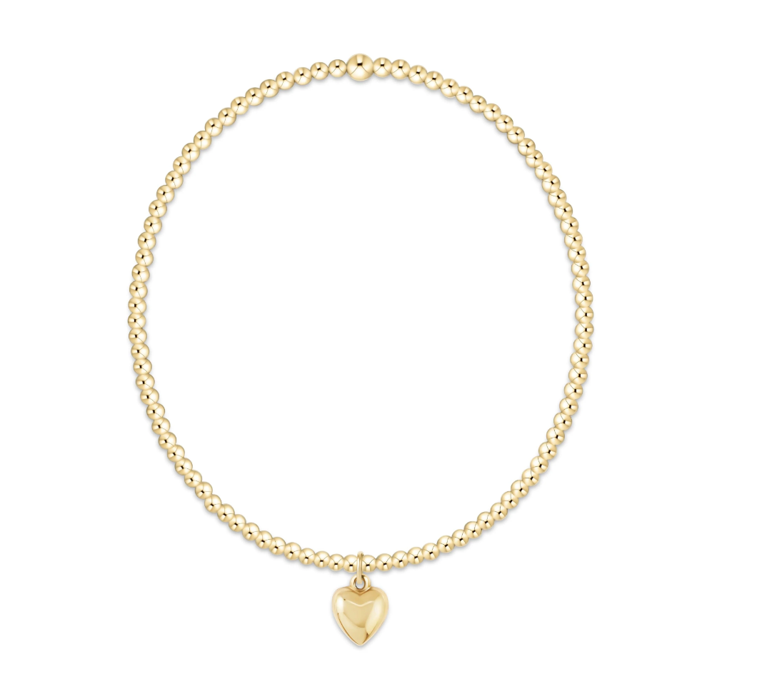 Egirl Classic Gold 2mm Bracelet - Love Plush Small Gold Charm