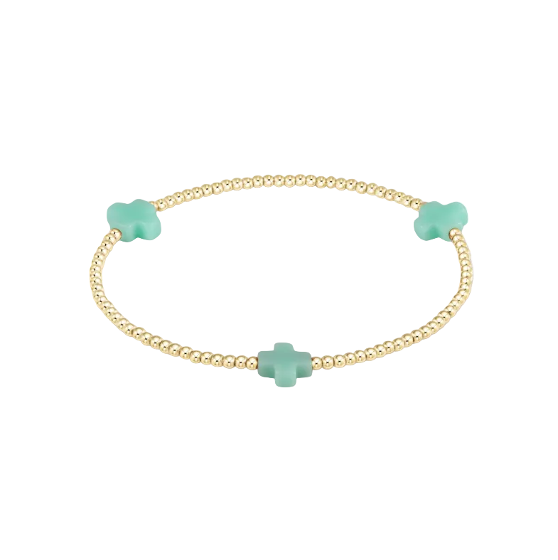 Enewton Signature Cross 2mm Gold Bracelet - Mint