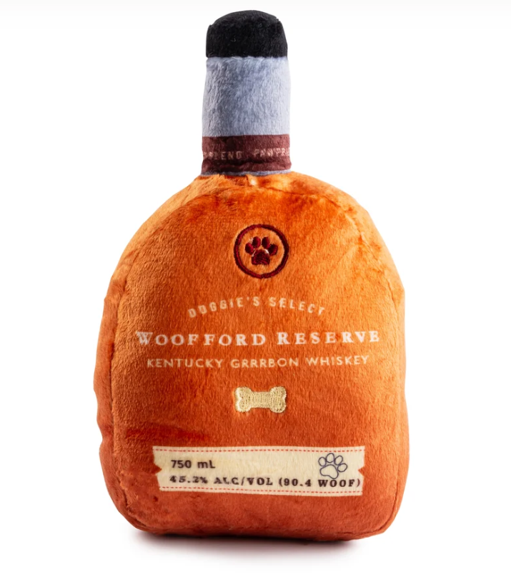 Woofford Reserve Bourbon Squeaky Plush Dog Toy