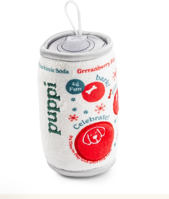 Puppi Grrranberry Fizz Squeaky Plush Dog Toy