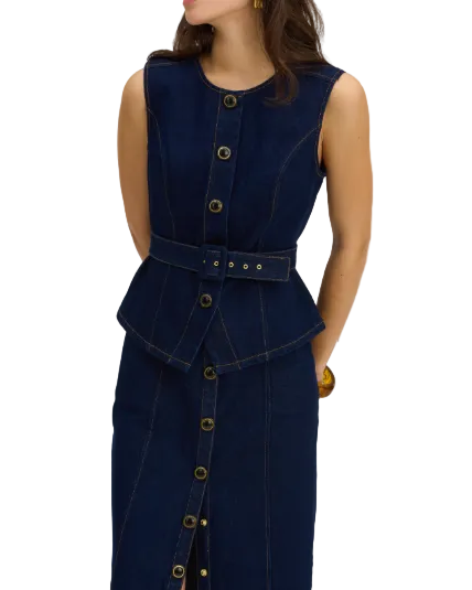 Allison Jesse Vest - Indigo