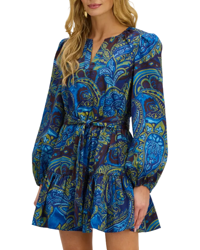 Allison Ryan Dress - Blue Paisley Print
