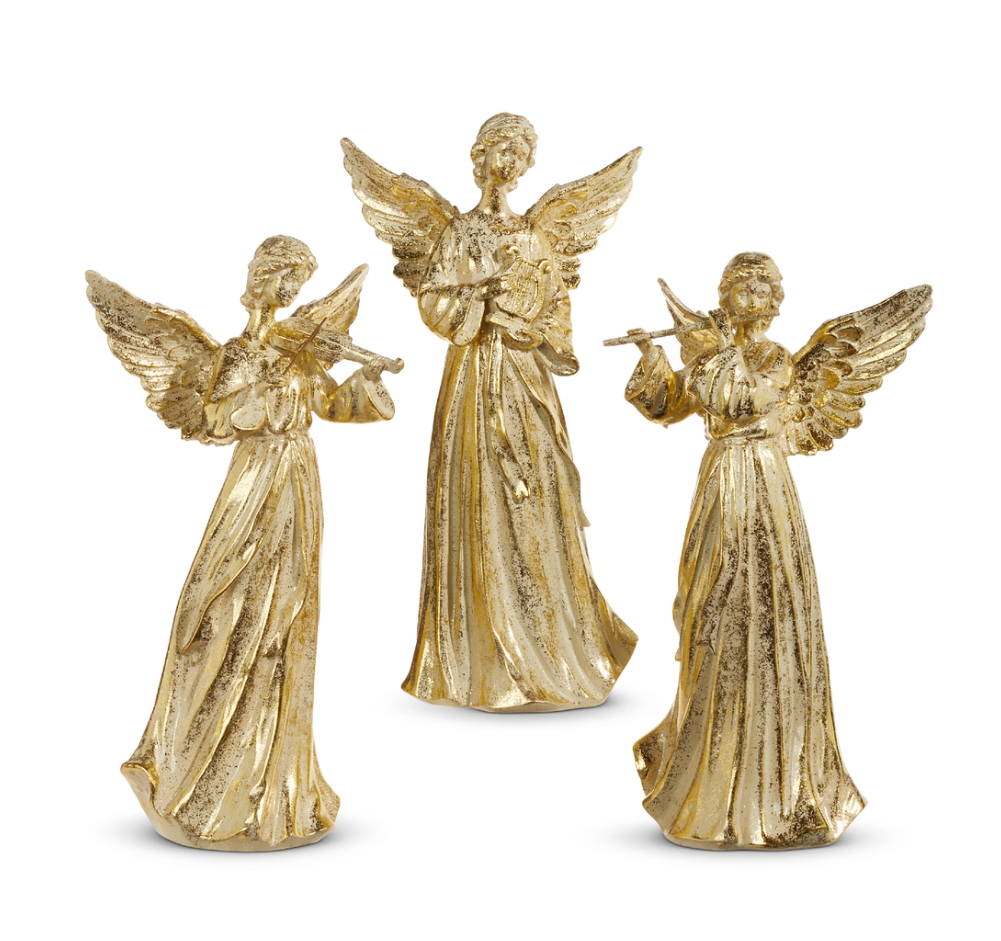 14" Gold Angel with Instrument Set - Gabrielle's Biloxi
