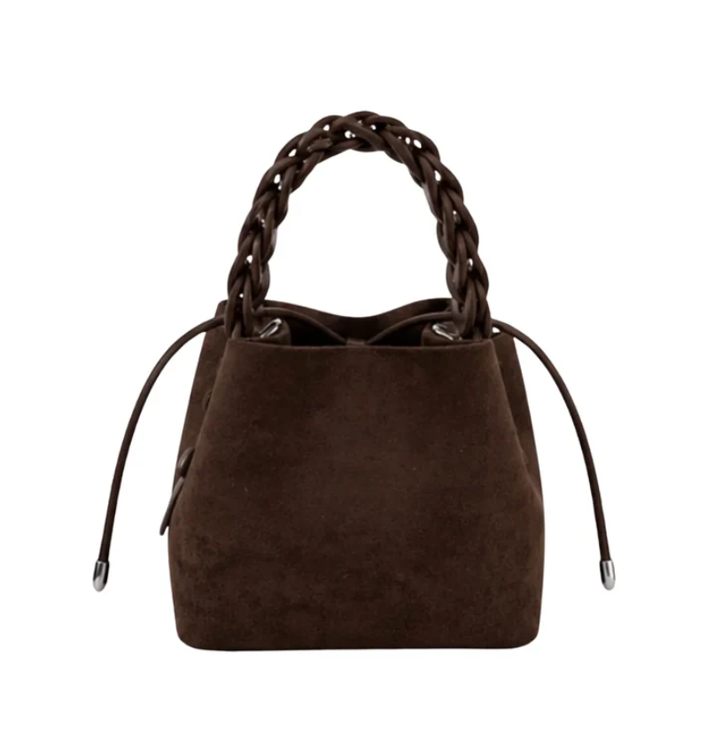 Suede Hadley Bag - Dark Brown