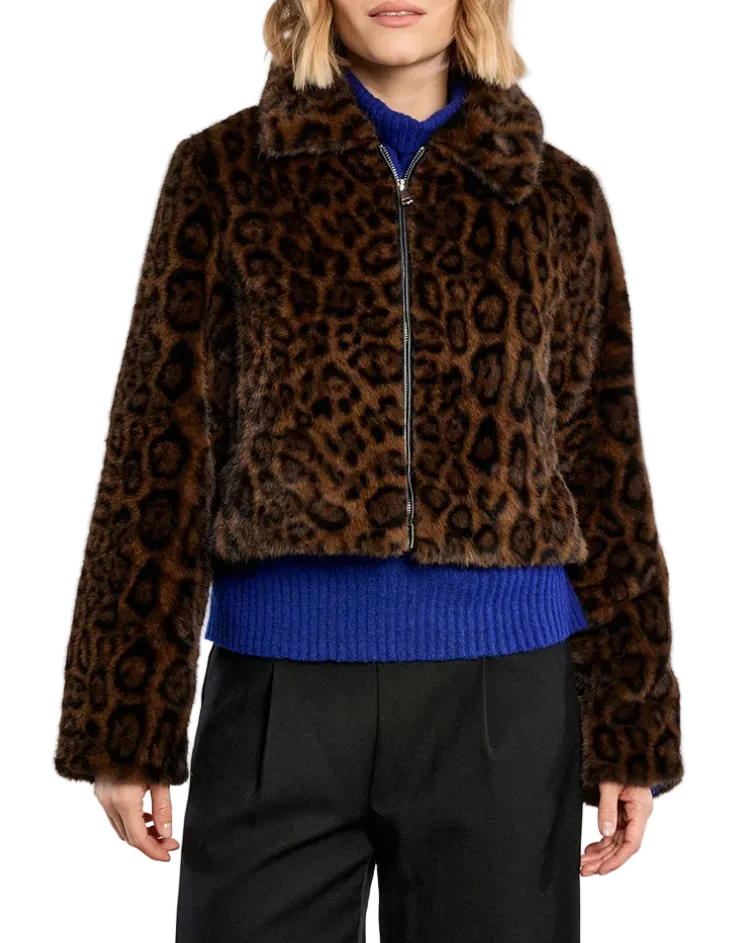 Cheetah Fur Coat - Chocolate