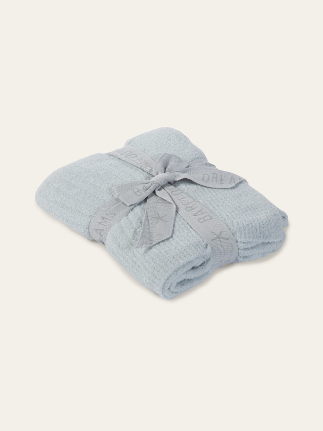 Barefoot Dreams Cozychic Lite Ribbed Blanket - Blue