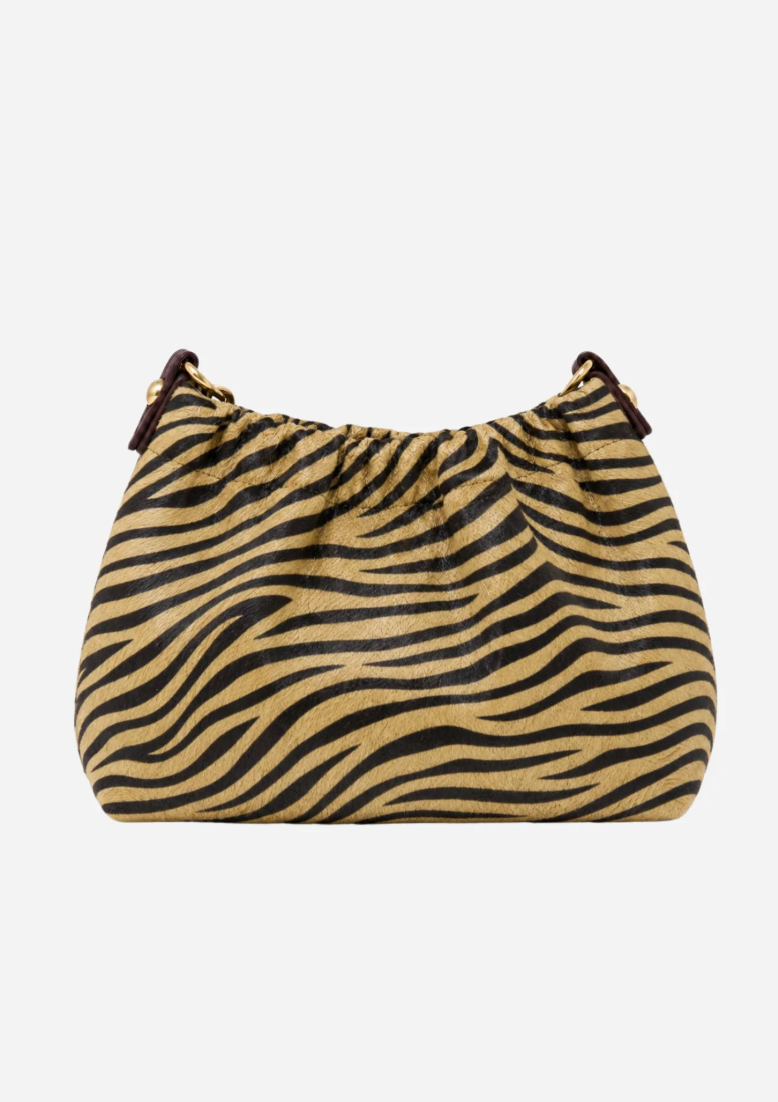 German Fuentes Genuine Leather & Cowhide Crossbody Bag - Tiger