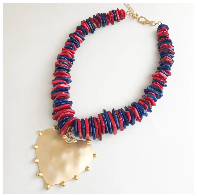 Virtue The FlyGirl Necklace - Royal/Red