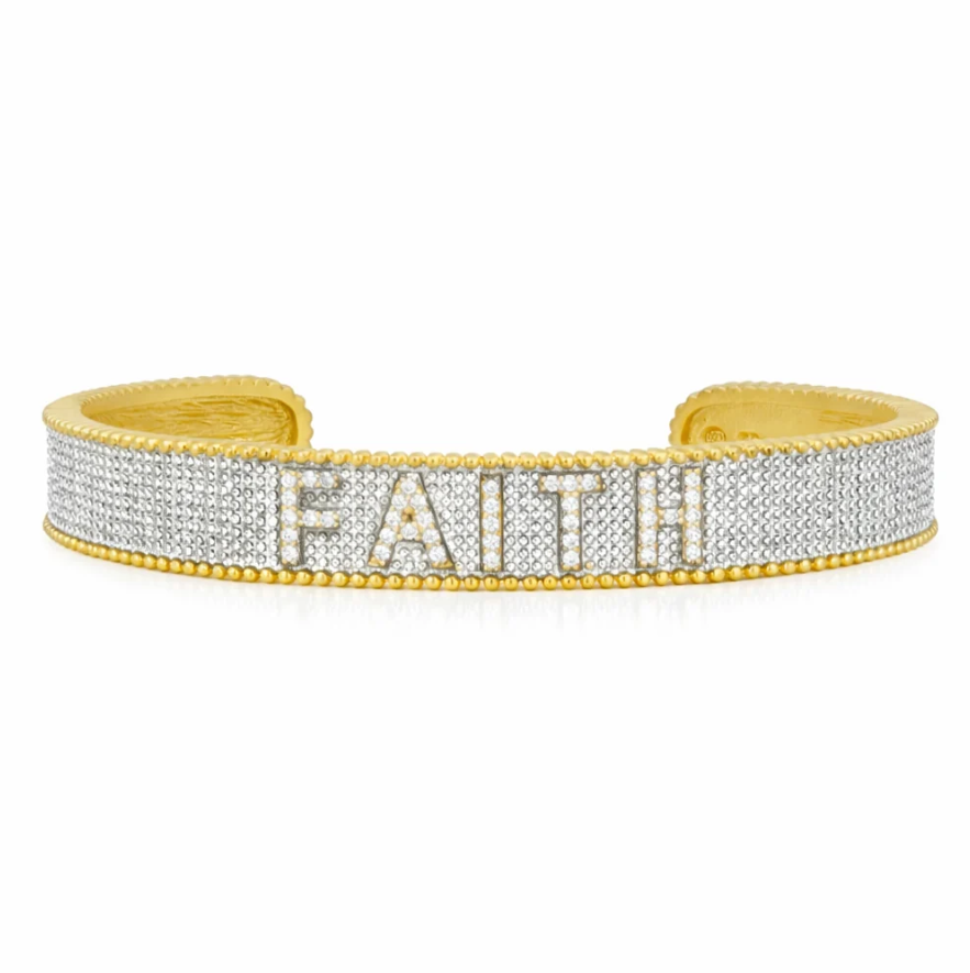 Freida Rothman Faith Cuff - Gold & Silver - Gabrielle's Biloxi
