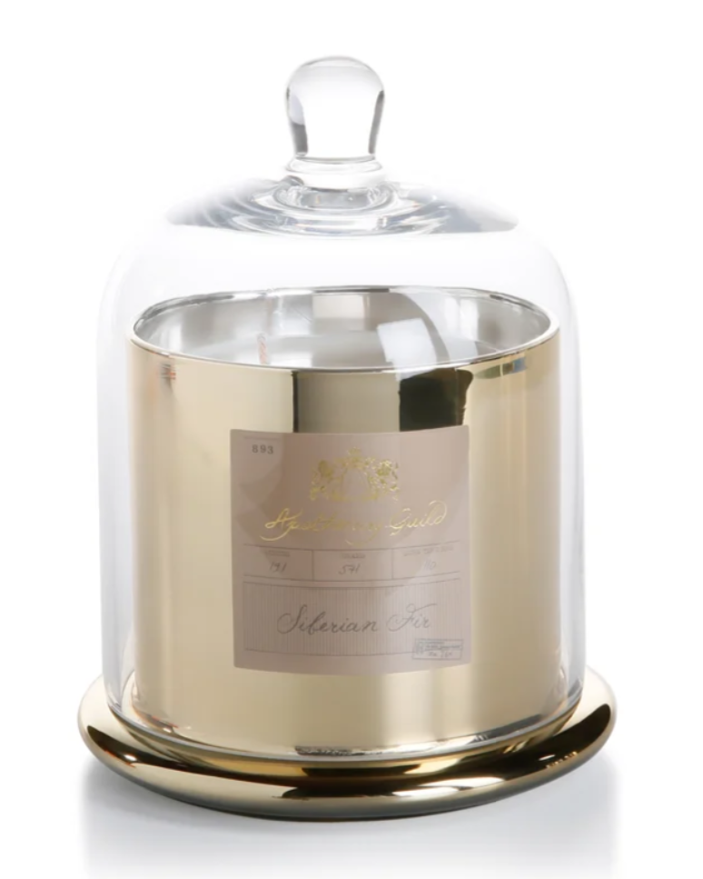 AG Candle Jar w/Dome Siberian Fir/Gold-Large - Gabrielle's Biloxi