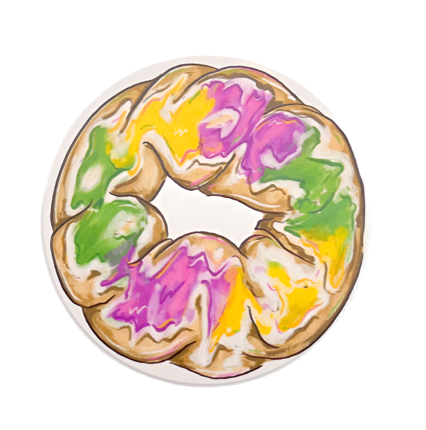 King Cake Coaster - Gabrielle's Biloxi