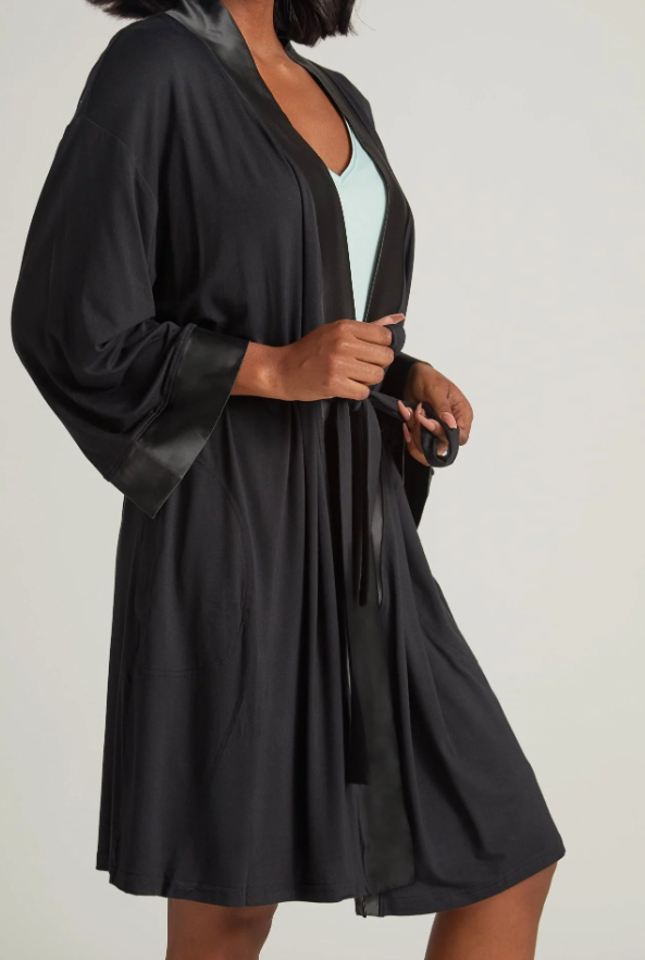 Faceplant Dreams Kimono Robe - Black - Gabrielle's Biloxi
