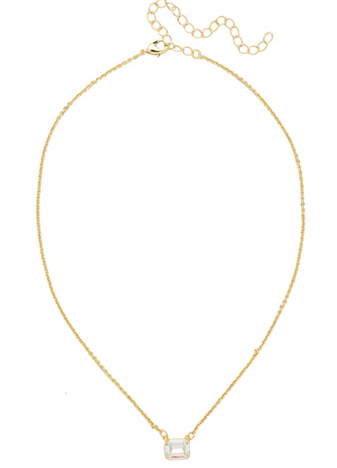 Sorrelli Octavia Single Pendant Necklace - Bright Gold Crystal - Gabrielle's Biloxi