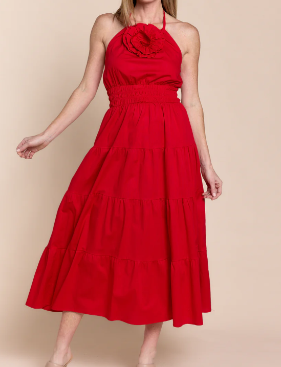 Sofia Sylvie Dress - Red - Gabrielle's Biloxi