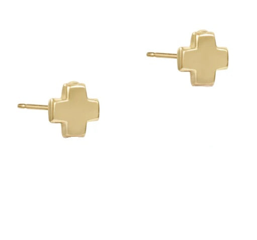 Enewton Signature Cross Stud - Gold - Gabrielle's Biloxi