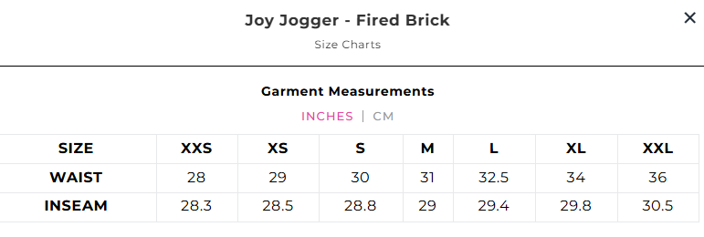 Emily McCarthy Joy Jogger - Fired Brick - Gabrielle's Biloxi
