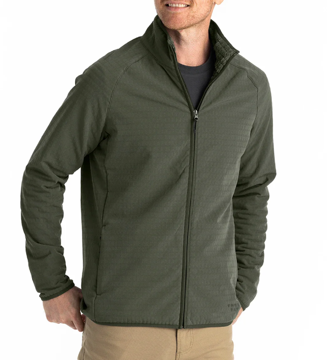 Free Fly Gridback Fleece Jacket - Dark Olive - Gabrielle's Biloxi