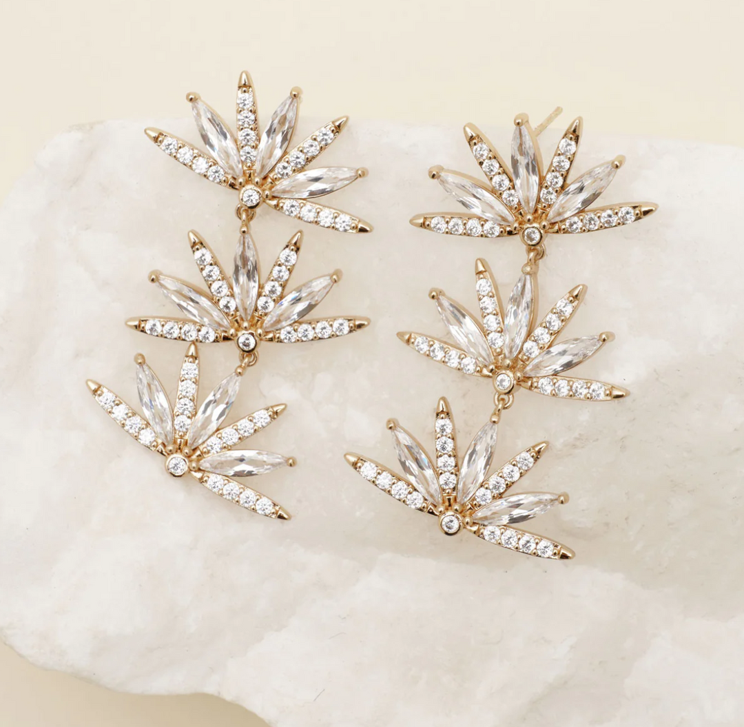 Mignonne Gavigan Vesey Earrings - Gold/Clear - Gabrielle's Biloxi