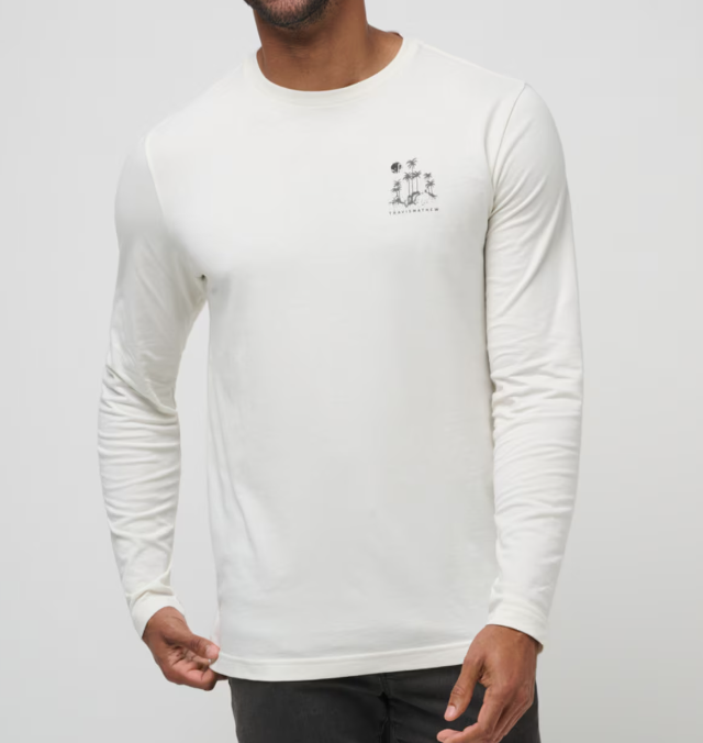 Travis Mathew Rolling Waves Long Sleeve Tee - Vanilla Ice - Gabrielle's Biloxi