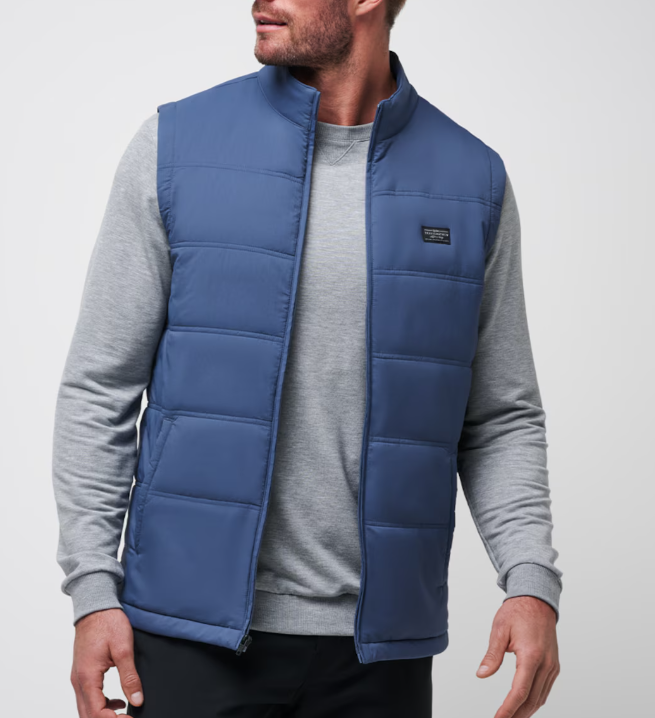 Travis Mathew Palisades Puffer Vest - Navy - Gabrielle's Biloxi