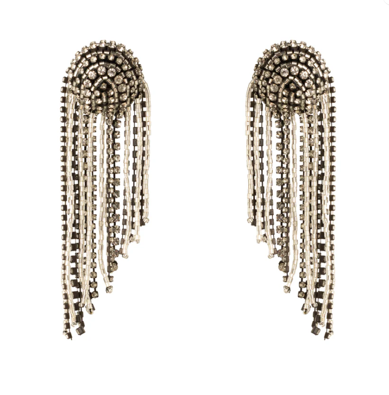 Mignonne Gavigan Noor Crystal	Earrings -Silver - Gabrielle's Biloxi