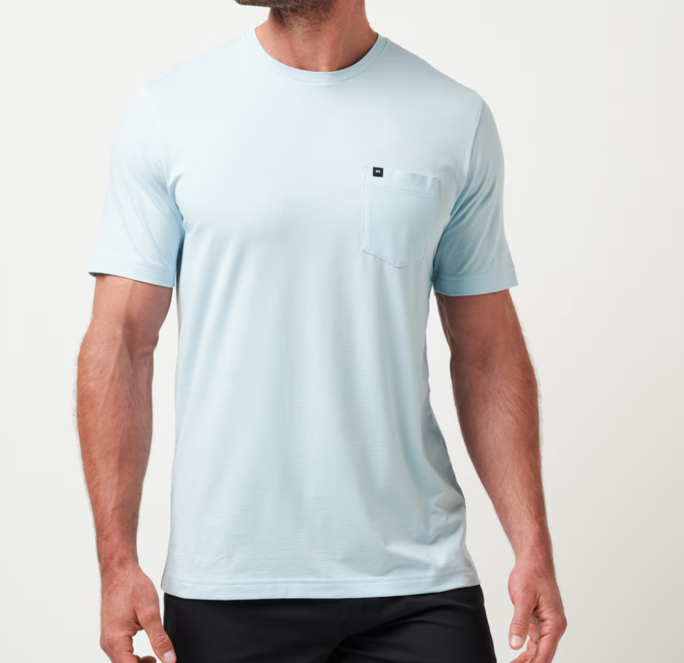 Travis Mathew Heater Tee - Cory Blue - Gabrielle's Biloxi