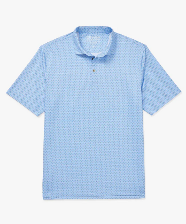 Fair Harbor The Compass Polo - Light Blue Geo - Gabrielle's Biloxi