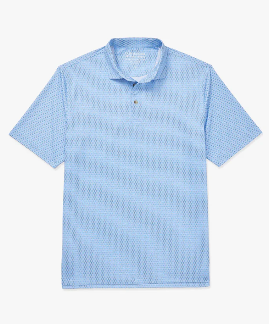 Fair Harbor The Compass Polo - Light Blue Geo - Gabrielle's Biloxi