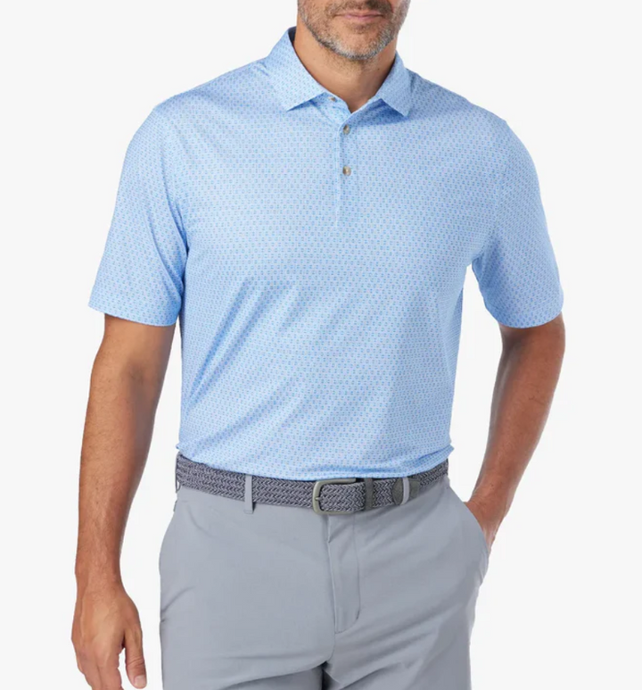 Fair Harbor The Compass Polo - Light Blue Geo - Gabrielle's Biloxi