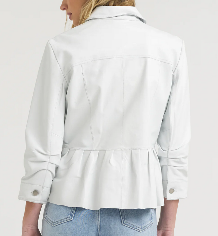 Jakett Brie Burnished Leather - White - Gabrielle's Biloxi