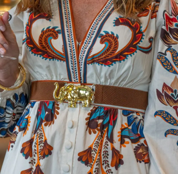 Garland Bags Stretch Band Belt - Dark Brown - Gabrielle's Biloxi