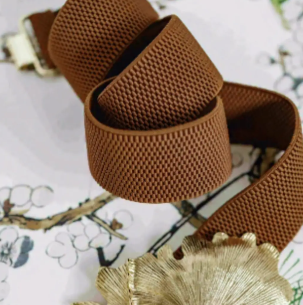Garland Bags Stretch Band Belt - Dark Brown - Gabrielle's Biloxi