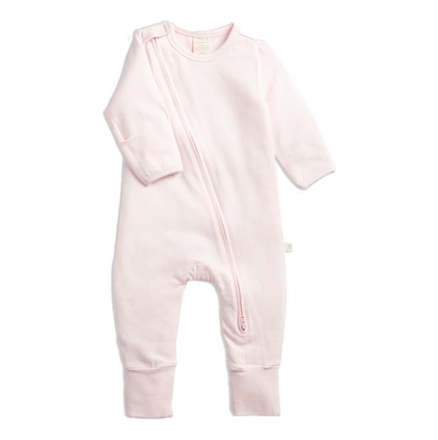 Tiny Twig Long Sleeve Zipsuit - Soft Pink - Gabrielle's Biloxi