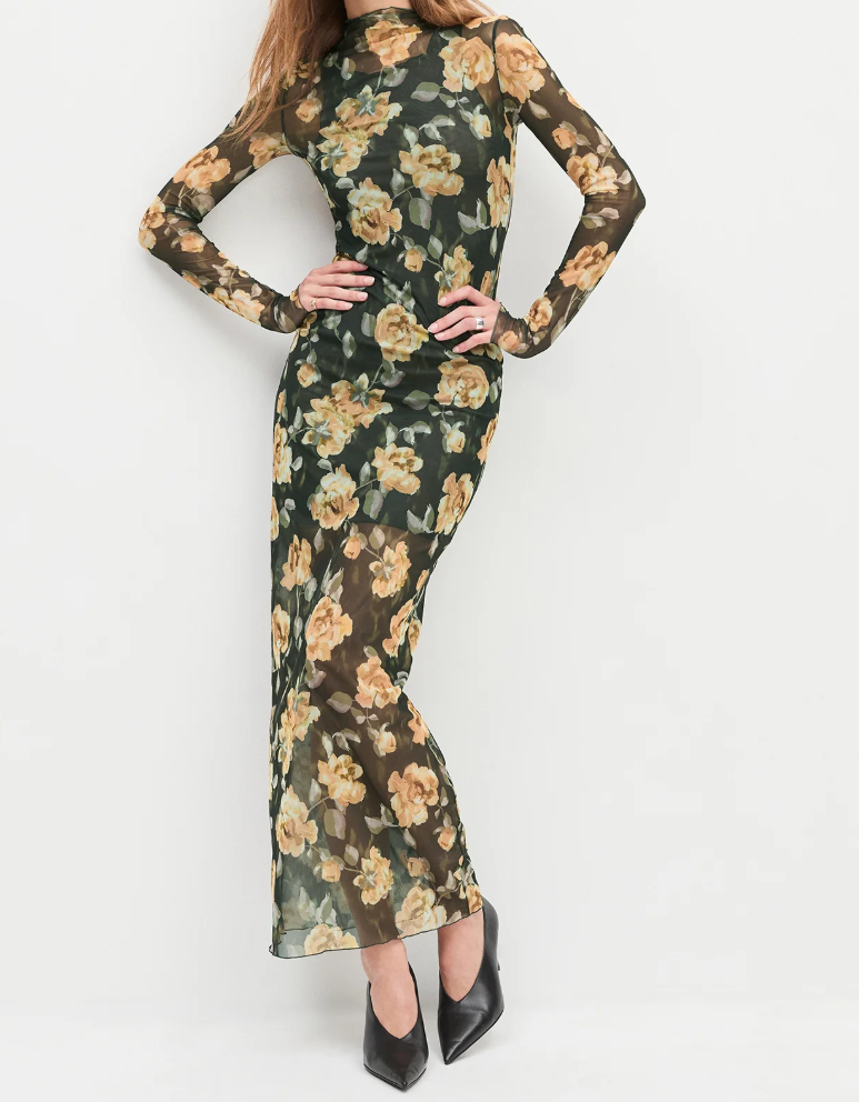 Favorite Daughter The Sheer Fantasy Dress - Golden Flowerbed - Gabrielle's Biloxi