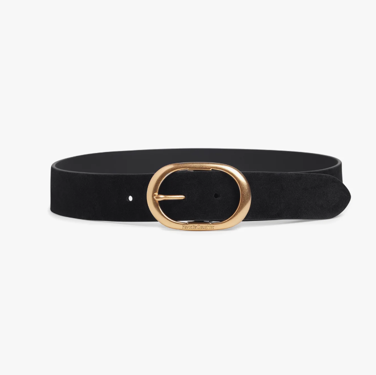 Favorite Daughter The Suede Jean Belt - Black/Antique brass - Gabrielle's Biloxi