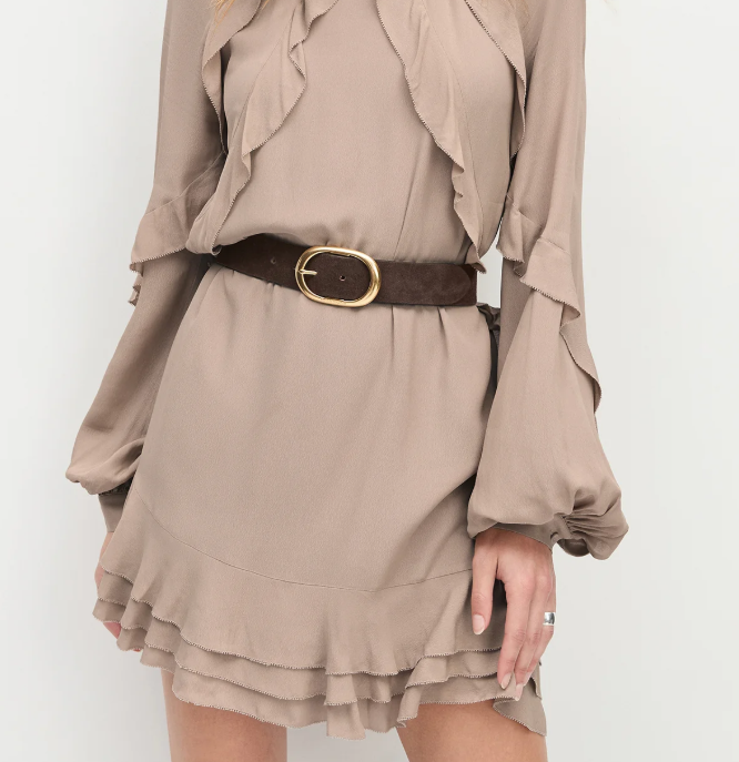 Favorite Daughter The Suede Jean Belt - Chocolate/Antique - Gabrielle's Biloxi