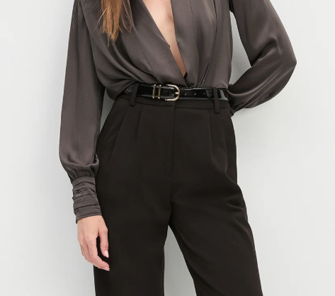 Favorite Daughter The Patent Fancy Juni Belt - Black/Gold - Gabrielle's Biloxi