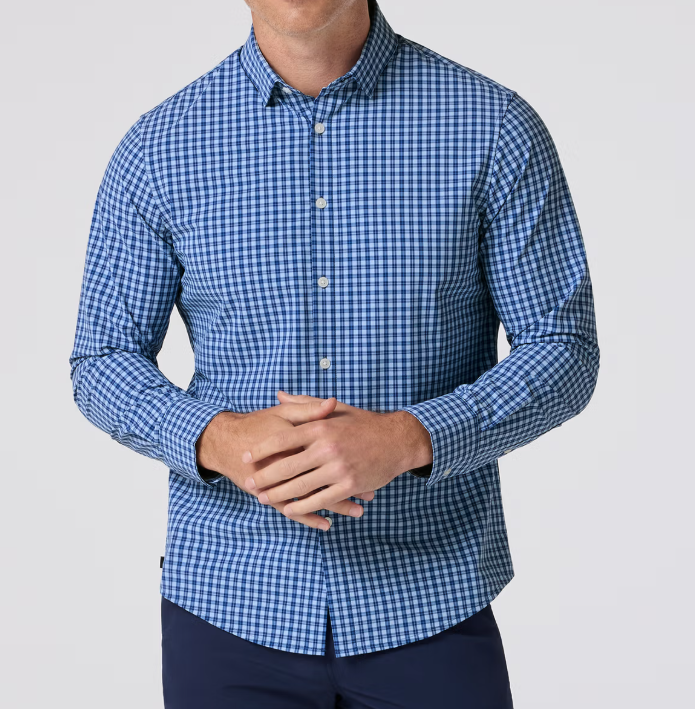 Mizzen+Main Leeward	No Tuck	LS Dress	Shirt - Cobalt Ben Plaid - Gabrielle's Biloxi