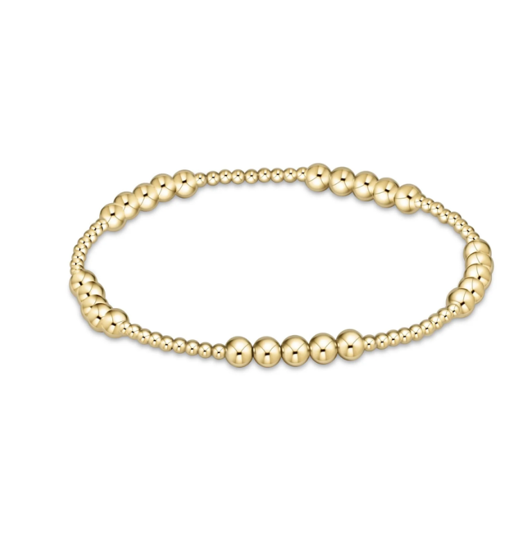 ENewton Classic Blissful Pattern Bead Bracelet - 4mm Gold - Gabrielle's Biloxi