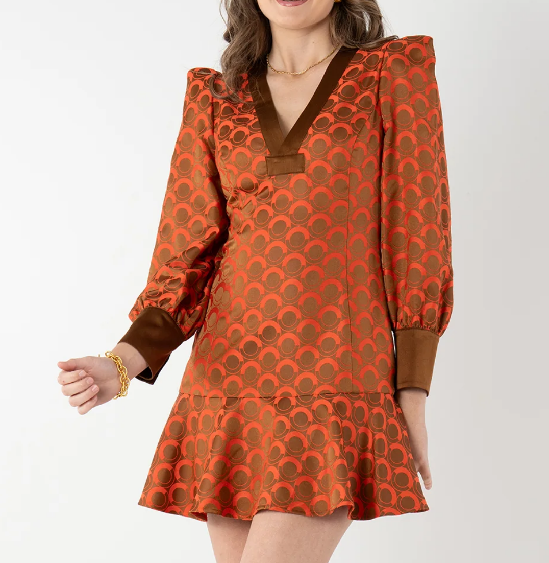 Emily McCarthy Jenny Dress - Tangerine Mod - Gabrielle's Biloxi