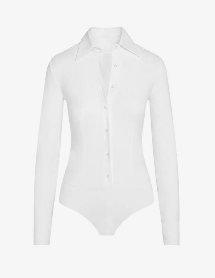 Commando Classic Button-Down Bodysuit - White - Gabrielle's Biloxi
