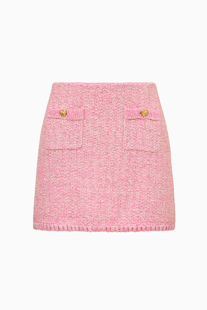 Love Shack Fancy Ellianna Skirt - Candy Pink - Gabrielle's Biloxi
